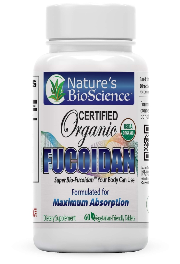 Nature's BioScience ® Certified USDA Organic Fucoidan 6 Flessen Pack
