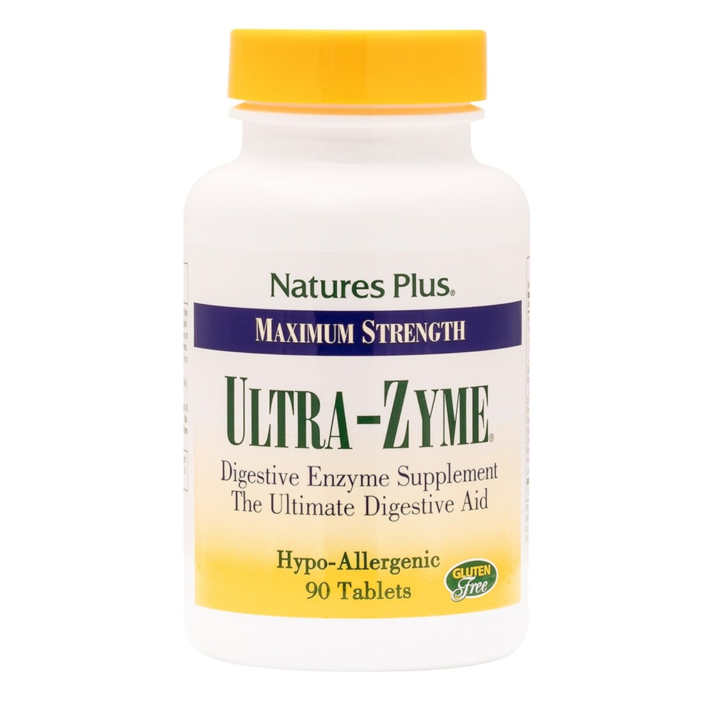 NaturesPlus Ultra-Zyme - 90 Tablets - Enzyme Supplement to Support Healthy Digestion - Gluten Free - 45 Servings