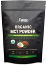 Biologische MCT poeder - USDA gecertificeerd, met prebiotische Acacia vezel; Keto vriendelijk, Veganistisch, Glutenvrij; 8oz