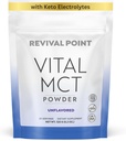 Premium Unflavored MCT Oil Powder met Keto Electrolytes- Creamer voor koffie, thee en Shakes- Inclusief 15x Bio available Chroom Picolinaat, C10 en C8 MCT Oil Afgeleid van Kokosnoten