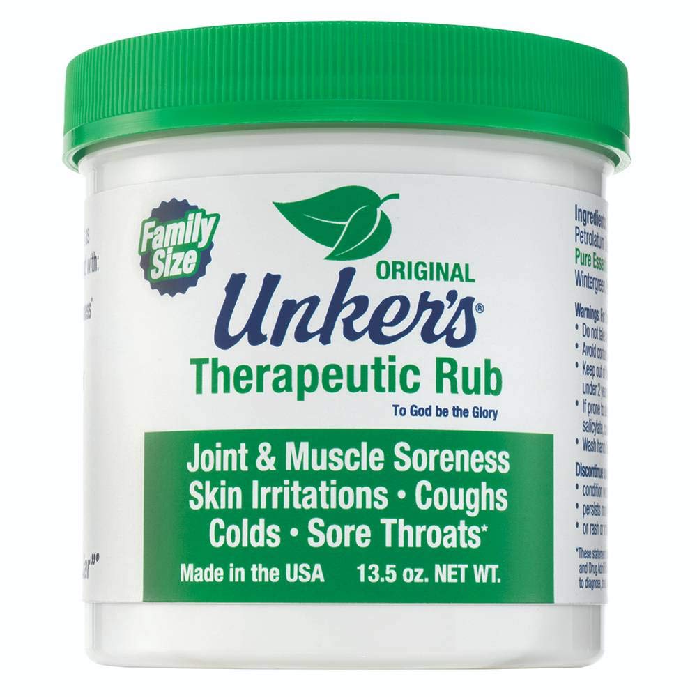 Unkers Therapeutische Rub voor gewrichtspijn, pijnlijke spieren, Burn Cream, of Kalmeer uw hoest 13,5 ons