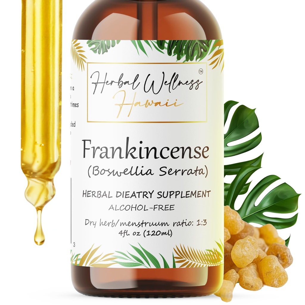 Frankincense Liquid Extract - Kruiden Wellness Supplement, Boswellia Serrata Gedroogde Resin Tinctuur, Alcoholvrije 4 Fl.oz