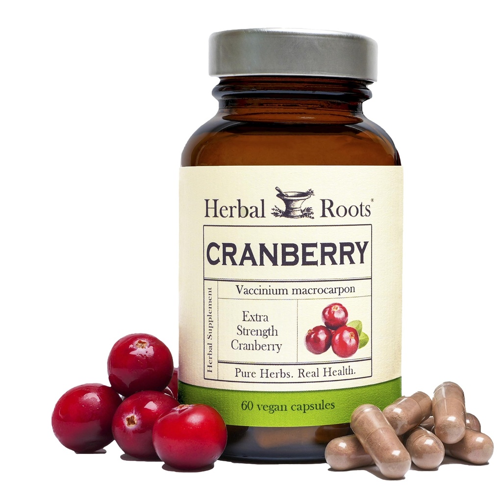 Kruidenwortels Extra sterkte Cranberry Pillen voor vrouwen en mannen met biologische brandnetel 