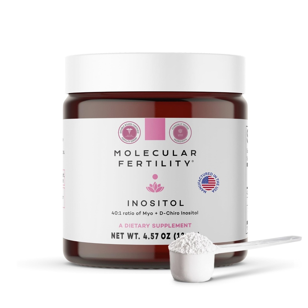 Myo-Inositol & D-Chiro Inositol Powder - Vruchtbaarheidssupplement voor vrouwen en mannen - 40:1 Ratio, Hormone Balance, Reproductieve Ondersteuning, Glucose Metabolisme - Ongearomatiseerd - 30 dagen Levering