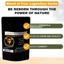 Phoenix Rejuvenation Formula - Verloren Empire Kruiden Energie Blend van 4 Top Natural Health Kruiden Pine Pollen, He Shou Wu, Ant, en Shilajit (100g poeder)
