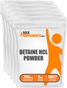 BulkSupplements.com Betaine HCl Powder - Betaine Hydromide Supplement, Betaine Powder - Betaine 750mg, Digestieve Health Support - Gluten Free, 750mg per Serving, 5kg (11 lbs)