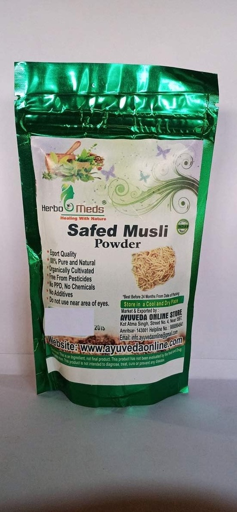 Shatavar, Safed Musli, Kaunch Beej & Ashwagandha poudre [100 grm chaque]