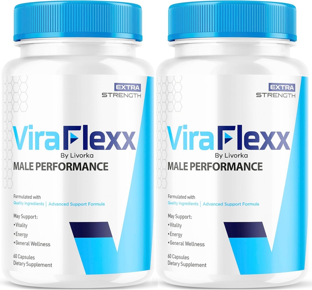 (2 verpakkingen) ViraFlexx Pro Capsules for Men, Original ViraFlexx Pro Man Support Pillen Alle natuurlijke ondersteuning Algemene gezondheid, ViraFlex Premium Advanced Formula, Vira Flexx Reviews, 120 capsules voor 2 maanden