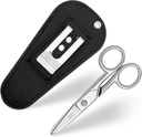 Multi Purpose elektrische schaar met lederen draagtas - zware roestvrij stalen elektrische scheermessen met strikjes, Bestand & Scraper - onze Snips zijn voor rechts & linkshandig gebruik 