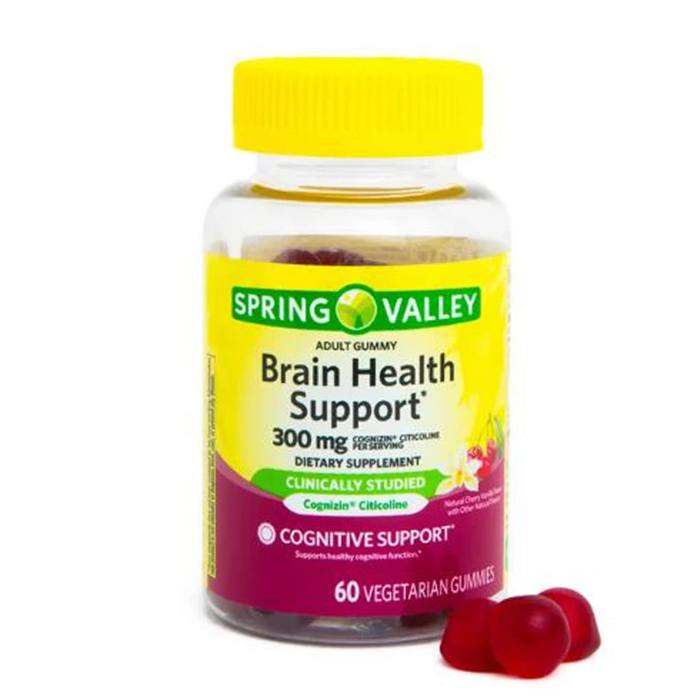 Suppléments végétariens pour la santé du cerveau de Spring Valley, 60ct