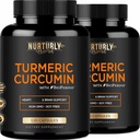 Kurkuma Curcumine met BioPerine Black Pepper en 95% Curcuminoïden - Hoge Absorptie Kurkuma Supplementen 1300mg voor Hearth Health - Non-GMO, Glutenvrij - 240 Capsules