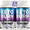(2 Pack) Keto Diet Pillen - Geavanceerd gewichtsverlies - Keto Supplement voor vrouwen en mannen - Apple Cider Vinegar - Keto ACV Gummies Gummy - Made in USA