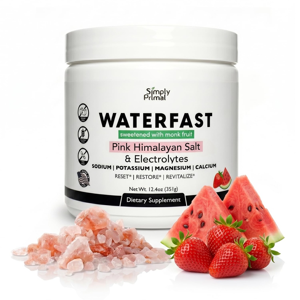 Poudre d'électrolyte de kéto pour le jeûne et l'hydratation- Farine de pastèque de fraise