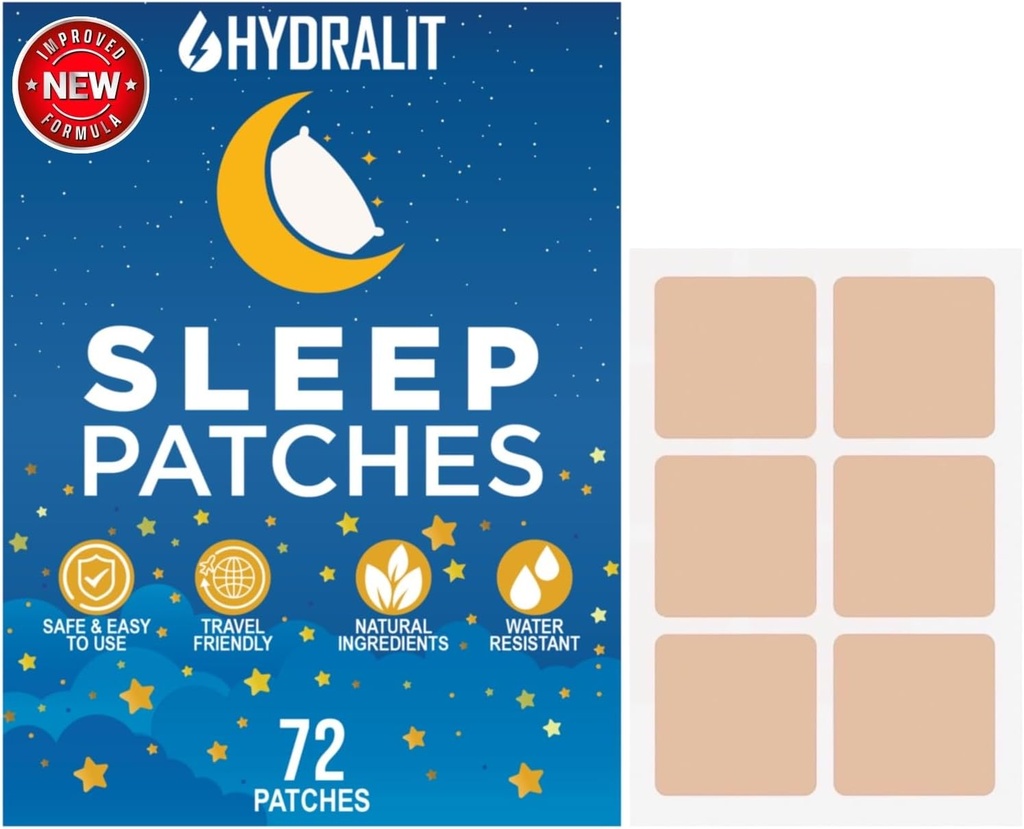 Slaap Patches voor volwassenen Extra sterkte slaaphulp Patch Melatonine Rustige nachten Tijd-released Formule Skin Jet Lag Reizen Vriendelijk laatste alle nacht mannen en vrouwen beter ochtend 72 Pack