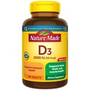 Nature Made Vitamin D3 2000 IE (50 mcg), Vitamine D Supplement voor bot, tanden, spier- en immuungezondheidsondersteuning, 400 tabletten, 400 dagen