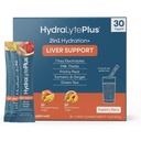 Hydralyte Lever Ondersteuning + Electrolyte Mix met melk distel, Kurkuma, Gember, Prickly Pear, Green Tea Extract Geformuleerd voor snelle rehydratatie (Variaty Flavor, 30 Packets)