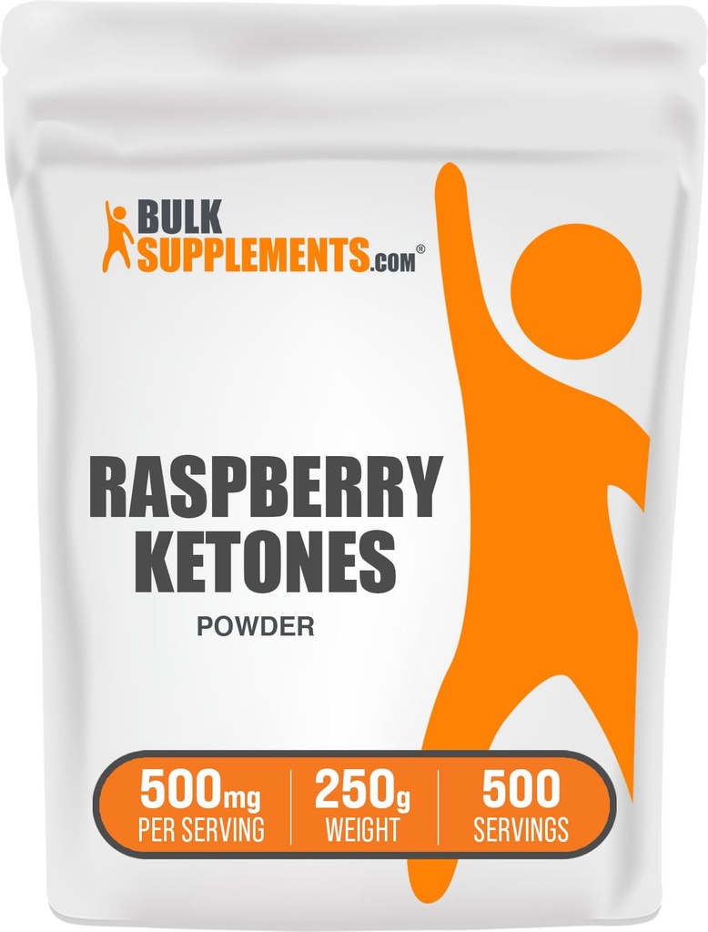 BulkSupplements.com Raspberry Ketones Poeder - Raspberry Ketones Supplement, Antioxidant Bron - voor energie ondersteuning, Glutenvrij, 500mg per portie, 250g (8.8 oz) (Pack of 1)