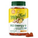 MegaFood Vitamine B12 Energy Gummies - Vegan - Met Methyl B12 Vitamines ter ondersteuning van Cellular Energy Production - Gember - Dagelijkse Vitamine B12 Supplement - USDA Biologische - 70 Gummies, 35 Servers