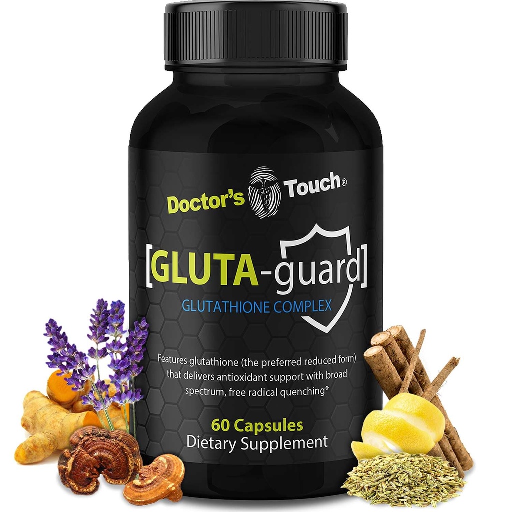 Supplément de glutathion liposomique tactile du docteur - Capsules de glutathion faciles à avaler pour l'énergie, le soutien du cerveau et la santé de la peau - Supplément de glutathion liposomique maximal pur