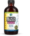 Amazing Herbs Premium Huile de Graine Noire - Sans gluten, sans OGM, Nigella pressée à froid Sativa aide à la santé digestive, le soutien immunitaire, la fonction cérébrale - 8 Fl Oz