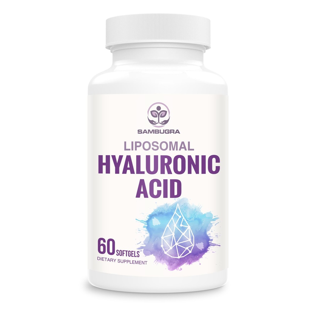 Liposomaal Hyaluronzuur 1000mg, hoge biologische beschikbaarheidHyaluronzuurcapsules, voedingssupplement ondersteuning huid en botten, 60 capsules