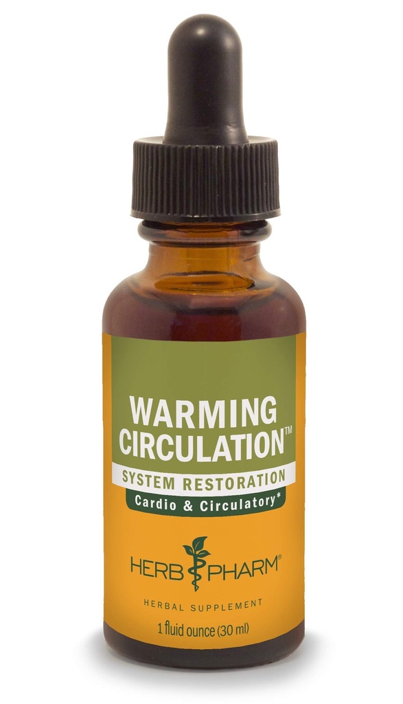 Herb Pharm Warming Circulatie Liquid Herbal Formule voor Cardiovasculaire en Circulatoire Ondersteuning - 1 Ounce (FGINGER01)