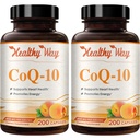 Co-enzym Q10 400 mg CoQ10 supplement - eenmaal daags Coq 10 400 mg poedercapsules voor gezonde hartantioxidant en energieondersteuning - non-GMO Quick Absorptie Ubichinon Q10 Co-enzym (200 porties)