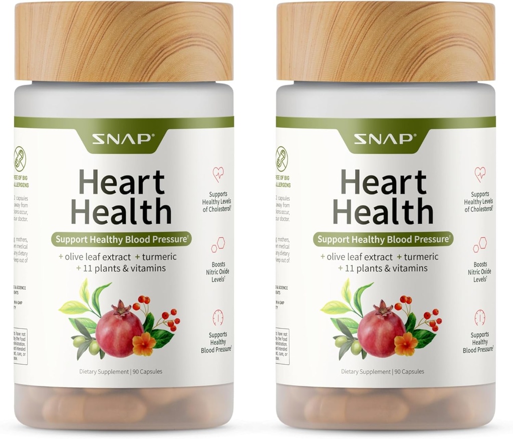 Snap Supplementen Hartgezondheidssupplementen en bloedcirculatiesupplementen, 180 capsules