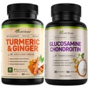 Basis van de natuur Kurkuma & Ginger 60 ct + Glucosamine Chondroitin 90 ct