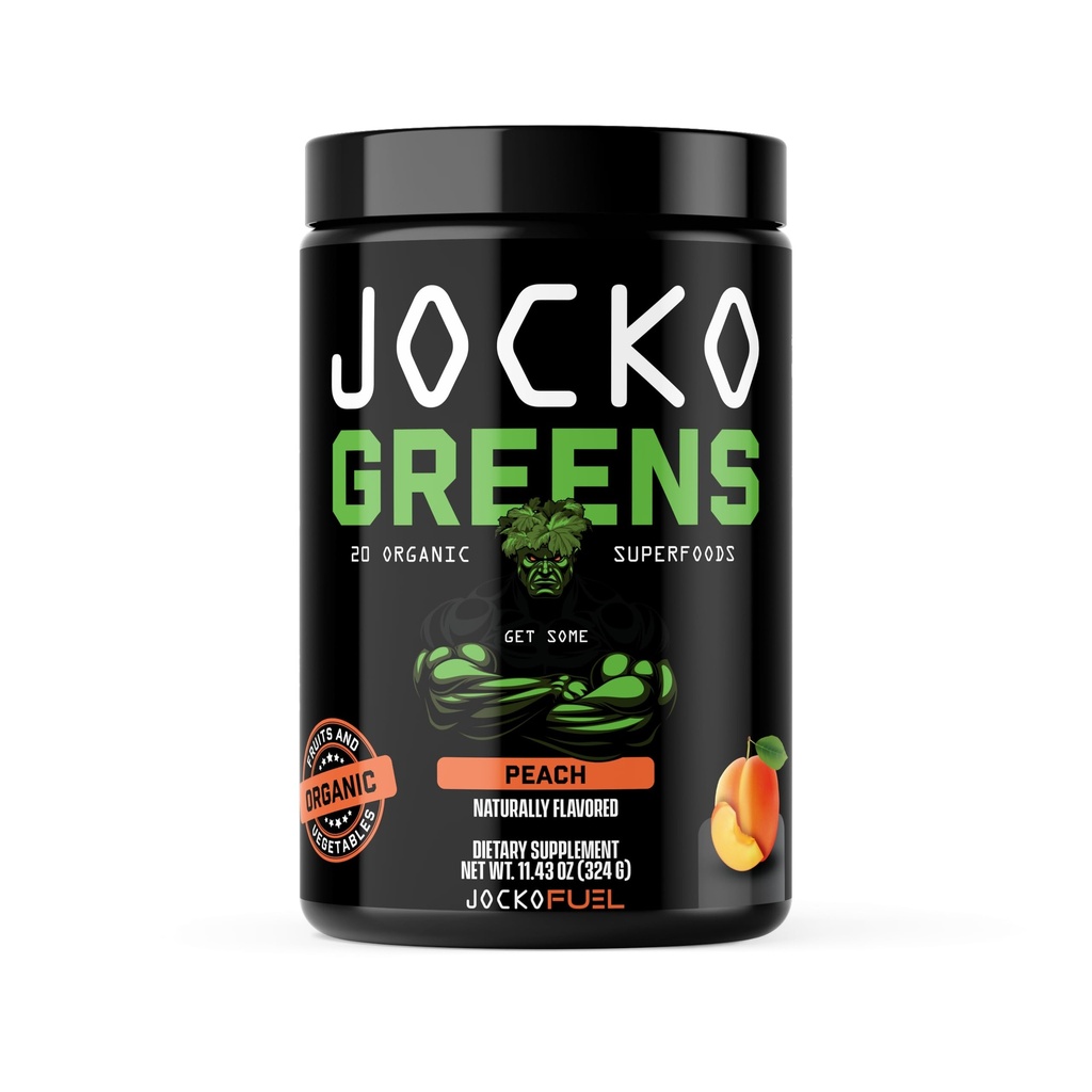 Jocko Carburant quotidien Greens Poudre - Premium Greens Bio Poudre Superfood pour la santé des Guts, Digestion, Bloating, Immune Support avec Spiruline, Chlorella, Enzymes digestifs, et Probiotiques - 30 portions