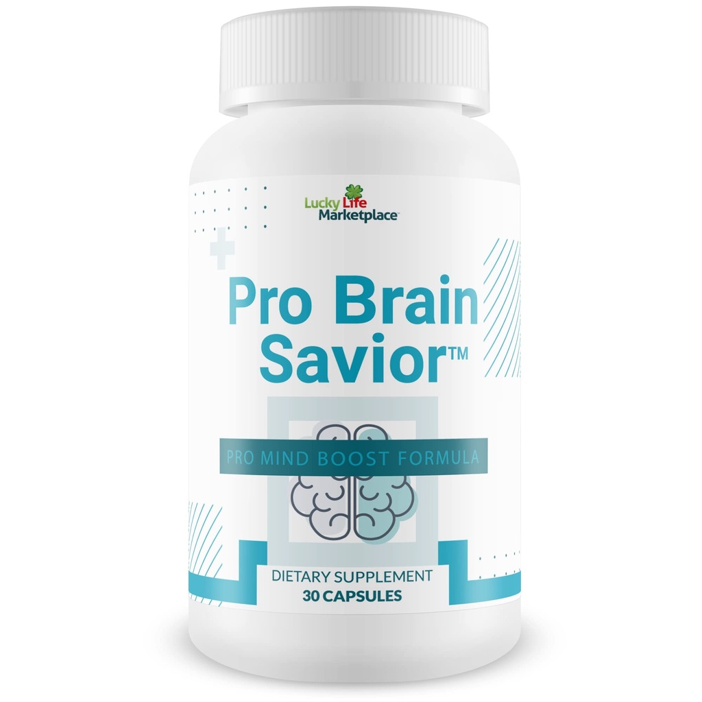 Pro Cerveau Sauveur - Supplément Cerveau Nootropique - Pro Mind Boost Formula for Memory, Focus, & Clarity - Study Pills - Bacopa, Niacin, Caféine + L-Theanine, GABA - Promouvoir le maintien de la mémoire et l'apprentissage