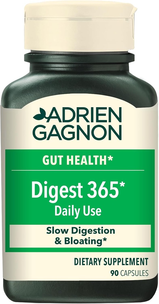 Adrien Gagnon - Digest 365 Natural Digestive Enzymes Complex, voor vertering Supplement Gas en opgeblazen verlichting, Gut Health herstellen - 90 Tel.