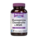 Bluebonnet Voeding Glucosamine Chondroitin Plus MSM, Glucosamine, Chondroitinsulfaat, Vitamine C & OptiMSM, Bot & Joint Health, Non GMO, Glutenvrij, sojavrij, Melkvrij, 180 plantaardige capsules