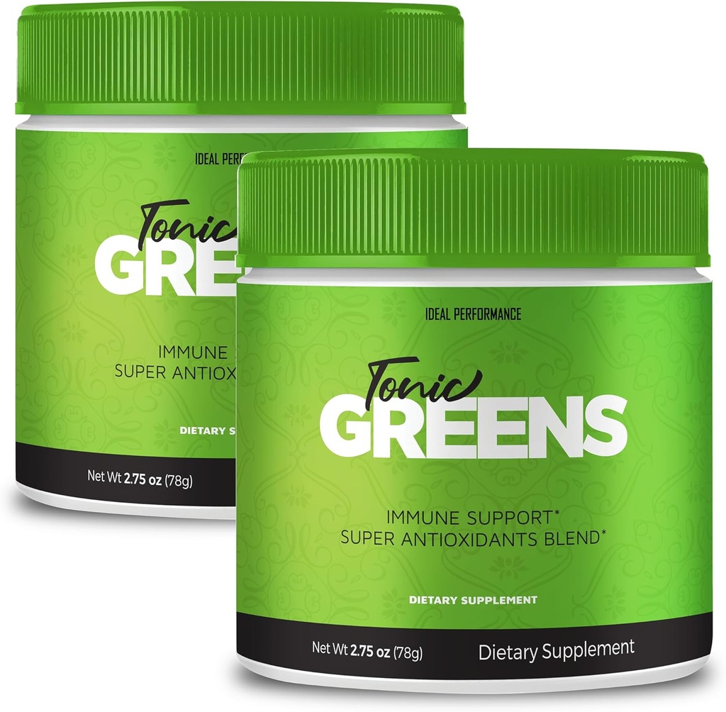 Tonic Greens Powder Vitamin Supplement Advanced Formula - Natural Green Blend Energy Supplement - Maximale sterkte, TonicGreens BCAA, Tonic Greens Alle Natuurlijke Formule Poeder Ondersteuning Beoordelingen (2 Pack)