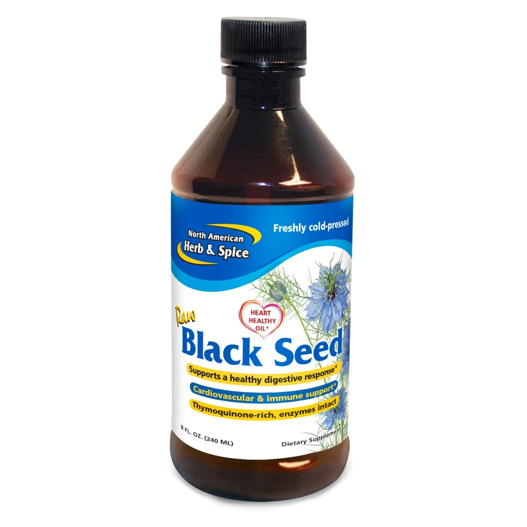 North American Herb & Spice Black Seed Oil - 8 fl. oz. - Cardiovasculaire, Digestieve en Immune Support - Bevat wilde, mediterrane Oreganol P73 Oregano Oil - Non-GMO - 48 Total Servings