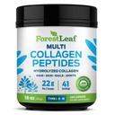 ForestLeaf Collageen Peptides Powder Unflavored - Hydrolyzed Grass Fed Keto Collageen Proteine Powder Type 1, 2 & 3 - Vitale haren, huid, nagels, gewrichten, herstel, 11g per portie