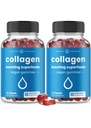 NutraChamps Collageen Boosting Gummies, Collageen Booster Gummy voor natuurlijke collageen productie, Vegan pectine supplementen Kauwen voor vrouwen en mannen, 60 Peach Gummies (pakket van 2)
