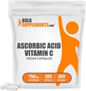 BulkSupplements.com Ascorbic Acid Capsules (Vitamine C Capsules) - Vitamine for Immune Support - Vegan - 1 Capsule per Serving - 10-maands Supply (300 Veg Capsules)