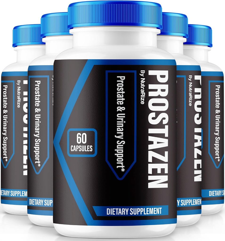 NutraRize (5 Pack) Prostazen Capsules, Officiële Prostazen Pillen ter ondersteuning van Prostaat Gezondheid, Prostazen Plus Premium Formula, Prostazen voor gezonde Prostaat, Prosta Zen Pastillas Review (300 Capsules)