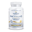 Nordic Naturals ProOmega-D, Lemon Flavor - 60 Zachte Gels - 1280 mg Omega-3 + 1000 IE D3 - High-Potency Fish Oil - EPA & DHA - Brain, Eye, Heart, & Immune Health - Non-GMO - 30 porties