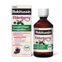 Robitussin Maximale sterkte Vlierbes Cough Plus Borstcongestie DM, Hoest Suppressant voor volwassenen, Het verstrekken van vloeibare hoest en borstcongestie verlichting - 8 Fl Oz