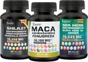 Bundle of Sea Moss,Shilajit,Maca, Black Seed Oil, Ashwagandha, Ginger, Shilajit, Rhodiola Rosea, Panax Ginseng, Maca Root, Fenegriek, Trifibranol100X, Alles in 1 Supplementen (1 Pack)