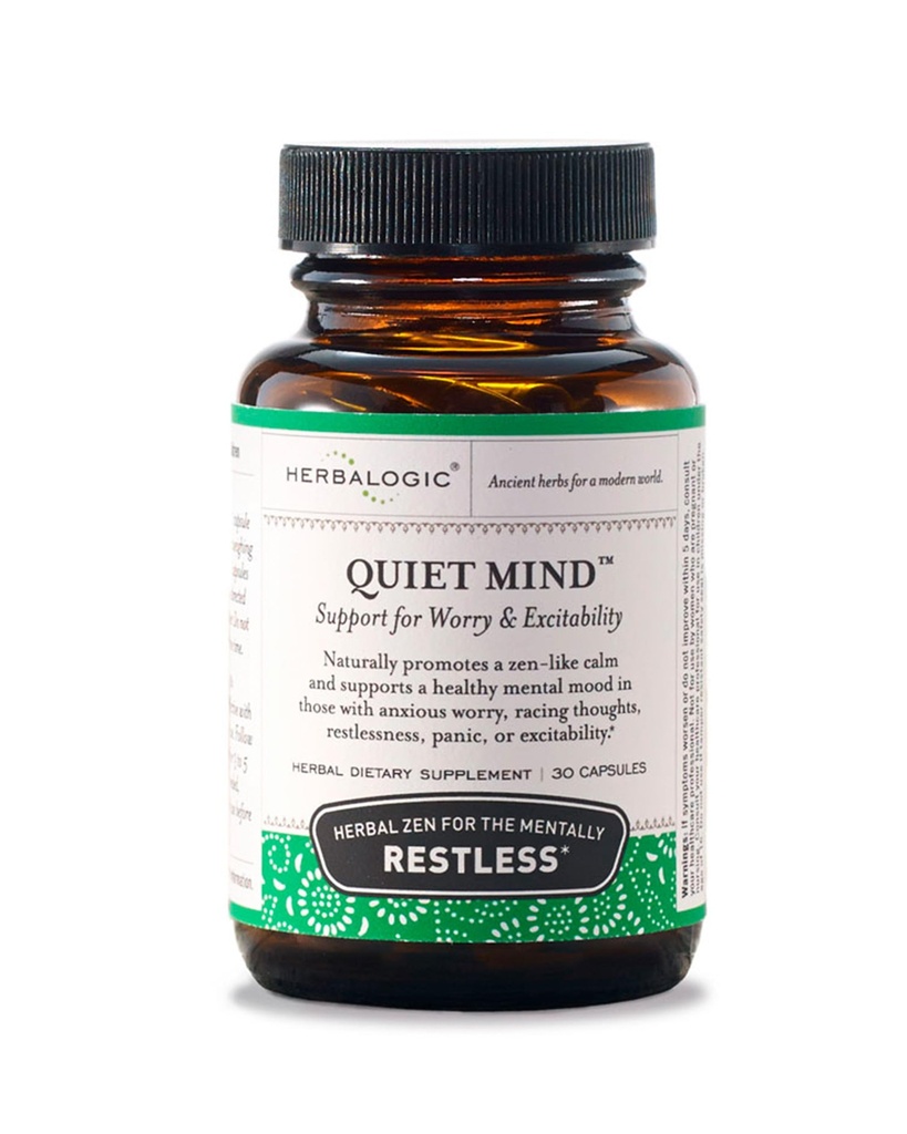 Herbalogic - Rustig Mind Herb Capsules - Niet-Sedating, Promoot een gevoel van Zen-Like Calm - Eases Angstige Zorg en Panicky Mood - Gebaseerd op de traditionele Chinese Formule GUI Pi Tang - 30 Cap Count