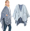 Bcareself Double-Sided Wearable Blanket Ultra Soft Flannel Shawl Blanket, Reversible Blanket,with Pockets, for Women and Men