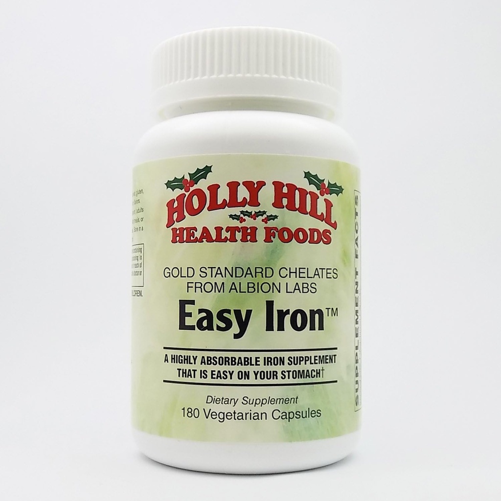 Holly Hill Health Foods, Fer facile, 180 capsules végétariennes