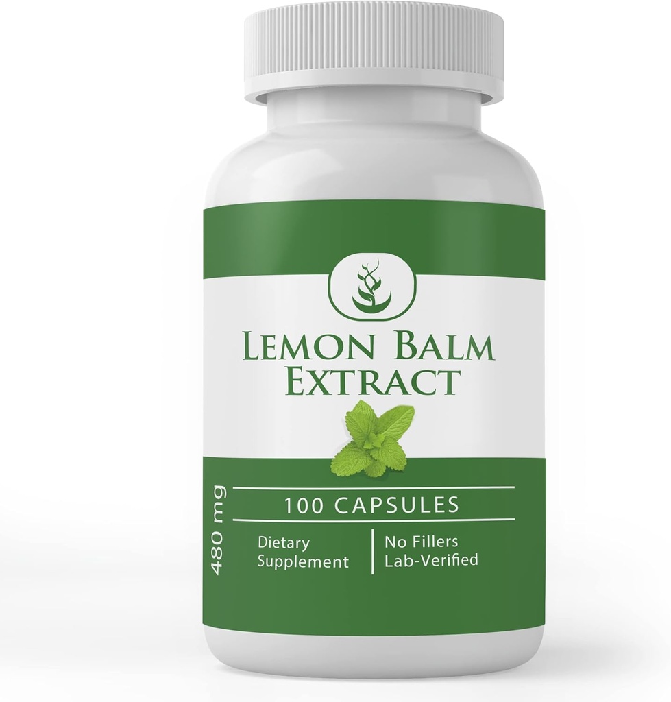 Ingrédients originaux purs Extrait de baume de citron (100 capsules) Toujours purs, sans additifs ou remplissages