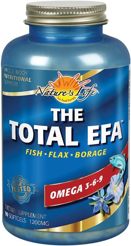 Het leven van de natuur De totale EFA-visolie w/Organic Vlaszaad & Borage Oils 