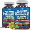 Sea Moss Gummies, Sea Moss, Black Seed, Ashwagandha, Turmeric, Manuka Honey, ACV, Dandelion, Black Pepper, Burdock, Bladderwrack, Vegan - 120 Graaf