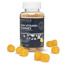 Gommies de vitamine de la peau de particules, supplément quotidien sans gluten pour le soutien sain de la peau, supplément pour hommes fait avec la vitamine C, Collagène, Biotine et Zinc, Saveur de citron, 60 Gommies, 1 mois d'approvisionnement