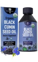 Biologische zwarte komijnzaadolie-USDA-Koud Geperst tot 6X Sterkere thymochinon- Pure Nigella Sativa Cumin Seeds - Premium Supplement voor Immune Support, Antioxidant, Kalmerend, Huid & Haar (8,5 oz)